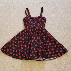 Retro Vintage Style Cottagecore Strawberry Dress